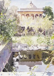 Forgotten Palace, Udaipur, 1999 (wc på papir)